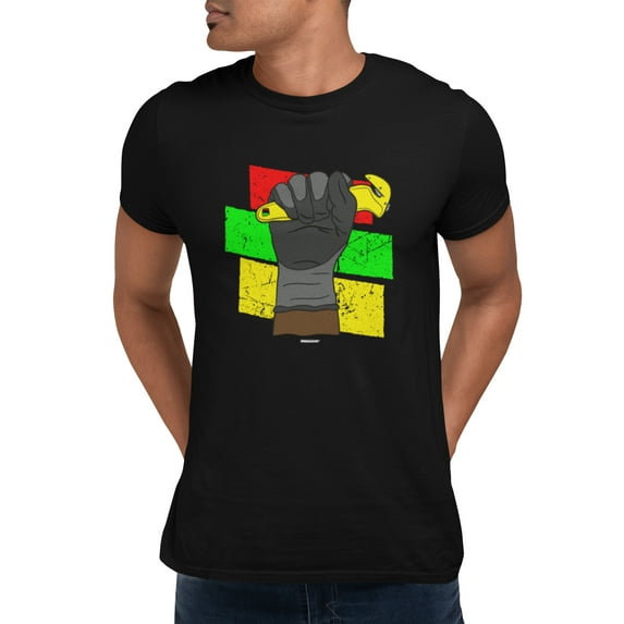 Gloved Fist Coworker Swagazon Associate Black History Month Unisex T-Shirt
