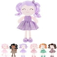 thumbnail image 1 of Gloveleya Baby Dolls Soft First Baby Girl Gifts Plush Doll with Sparkling Dress Purple 12inches, 1 of 9