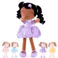 thumbnail image 1 of Gloveleya Baby Girl Gifts Plush Dolls Curly Hair Doll Soft Girls Toy Love Heart Tanned Lilac Dress 16 Inches, 1 of 7