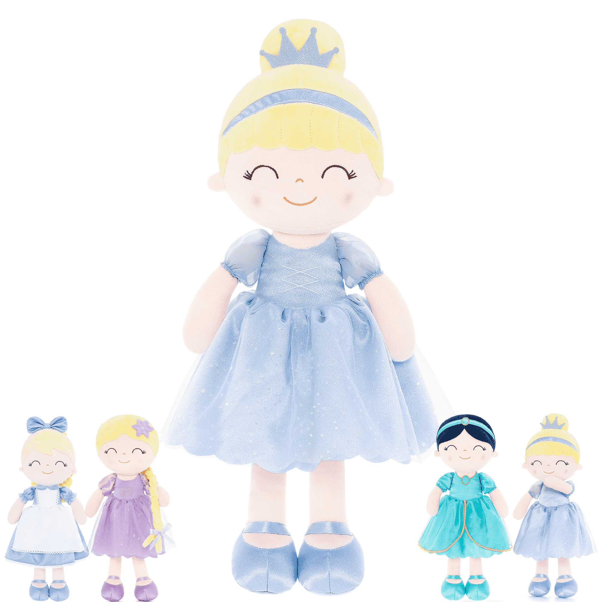 Gloveleya Baby Girl Princess Gifts Plush Dolls Stuffed Princess Doll Soft Girls Toy Cindy 16 inches