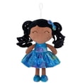 thumbnail image 1 of Gloveleya Toddler Stuffed Dolls Girl Gifts Plush Baby Doll Figure Toys Glitter Blue Tanned 9inches, 1 of 10
