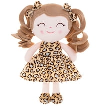 Gloveleya Baby Toy Plush Figure Curly Hair Dolls Soft Toys Leopard Light Color 9 Inches
