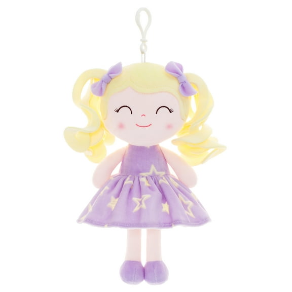 Gloveleya Toddler Stuffed Dolls Girl GIfts Plush Baby Doll Figure Toys Lilac Stars Dress 9 Inches