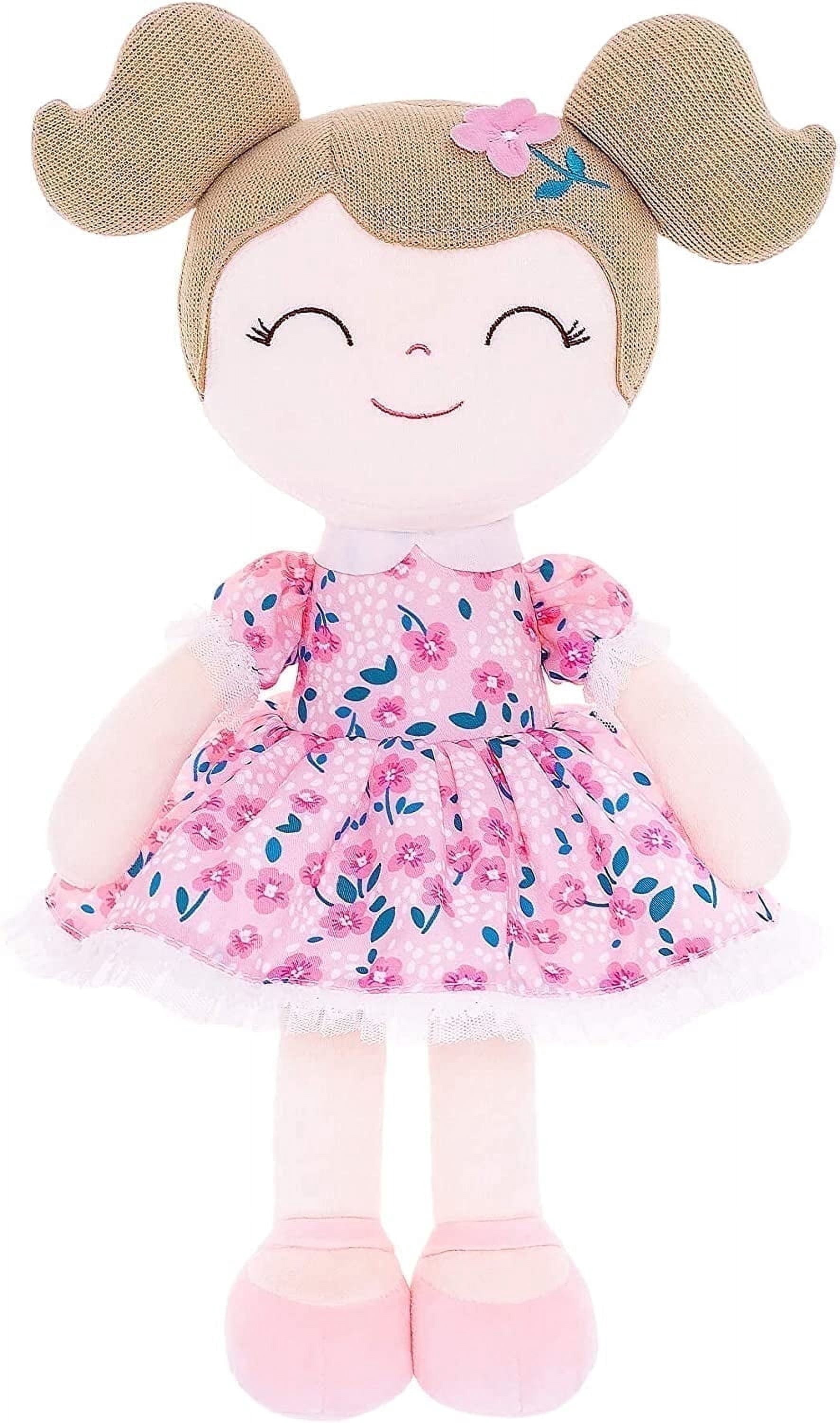 Gloveleya Dolls Baby Girl Gifts Soft Plush Toy Printed Rosebuds Blossom 16"