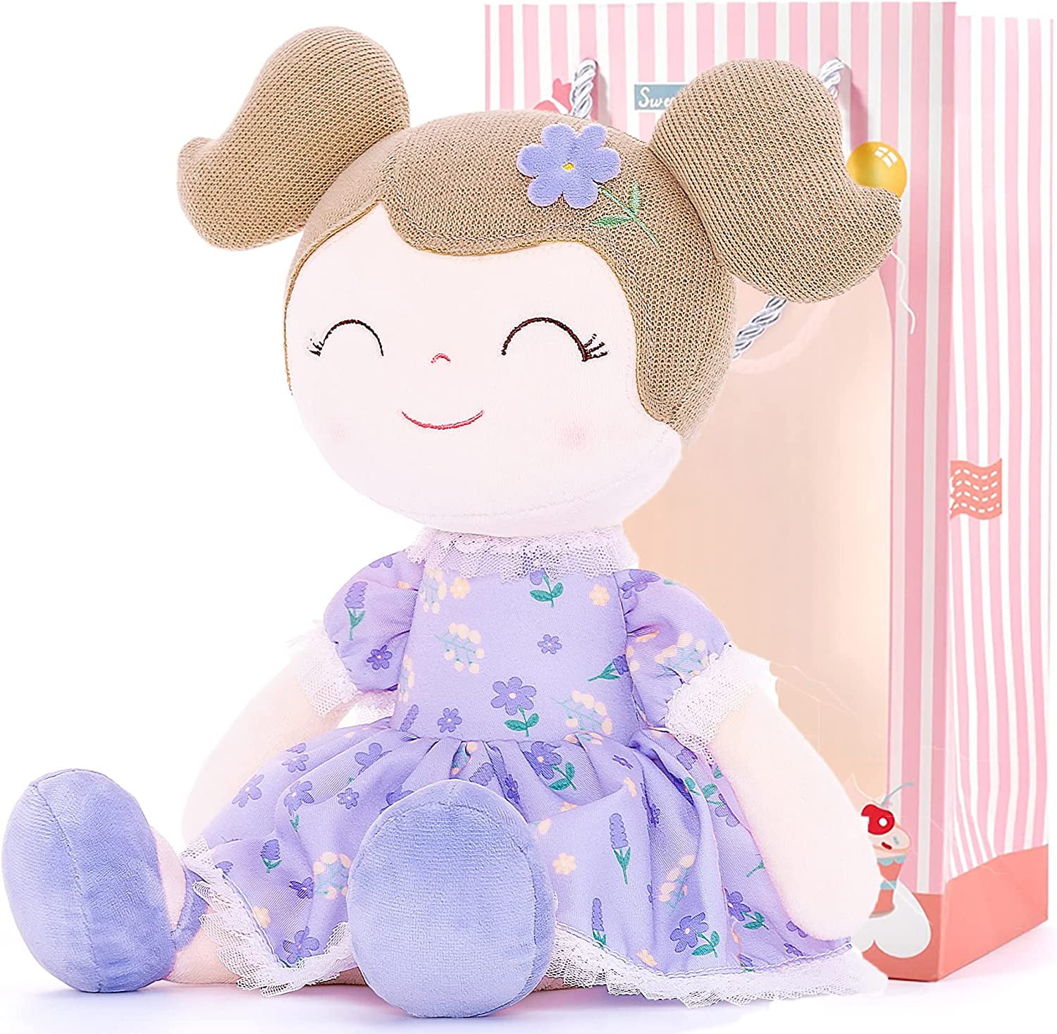 Gloveleya Toddler Stuffed Dolls Girl Gifts Plush Baby Doll Figure Toys