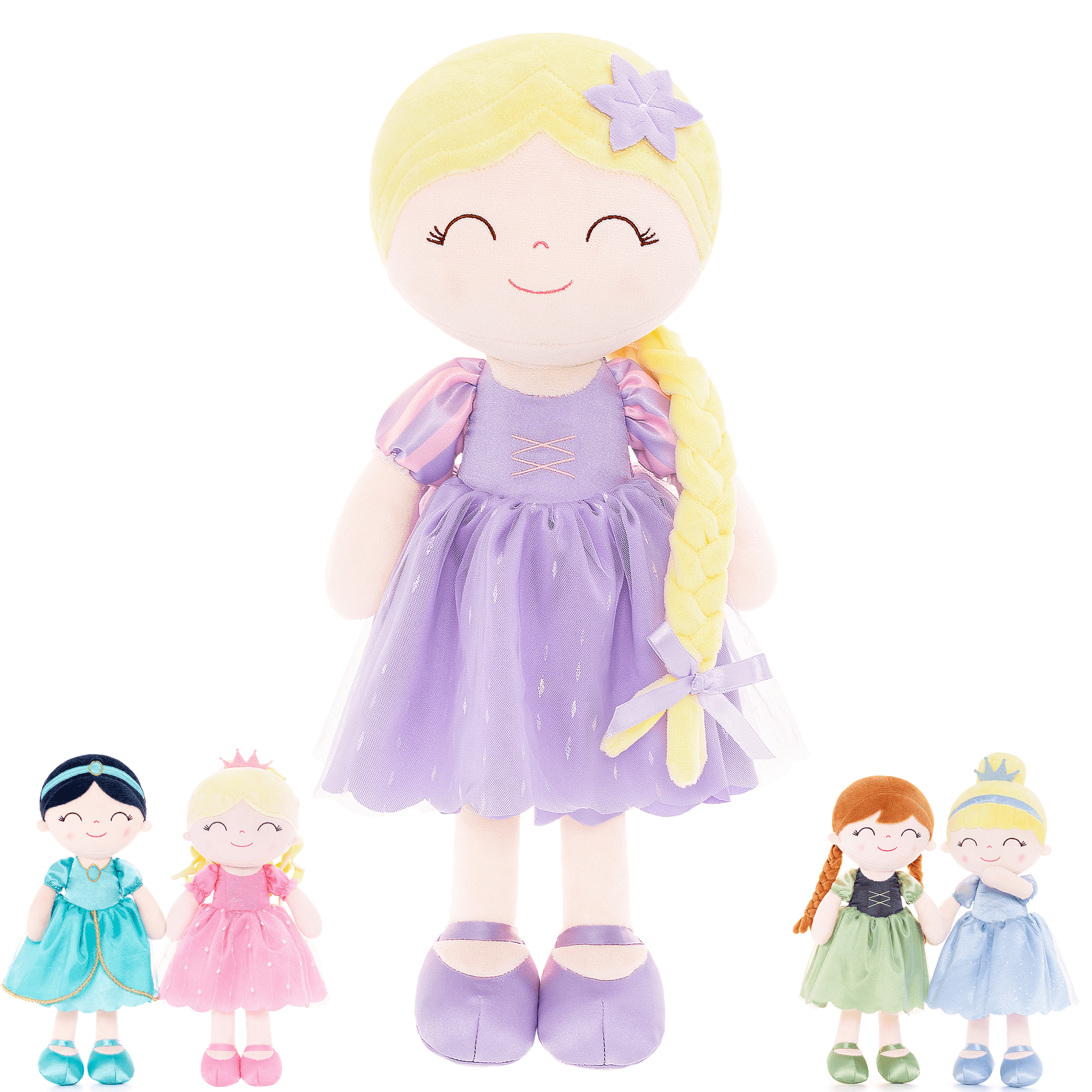 Gloveleya Girl Gifts Plush Baby Doll Princess Dolls Soft Girls Toy Rapun 16 inches