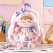 Gloveleya Toddler Doll Girl GIfts Baby Girl Dolls Kindergarten Soft Plush Curly Hair Girl Doll Pocket Tanned Rose 9 Inches