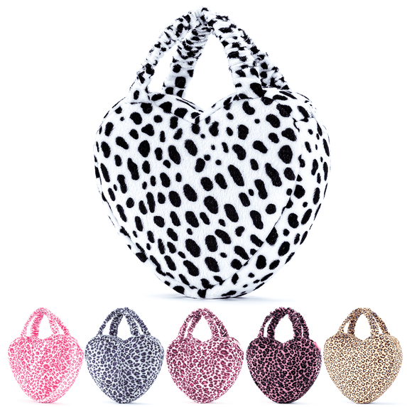 Gloveleya Personalized Bags Baby Girl Tote Bags Love Handbag - Black and White Spots 6inches Age1-3