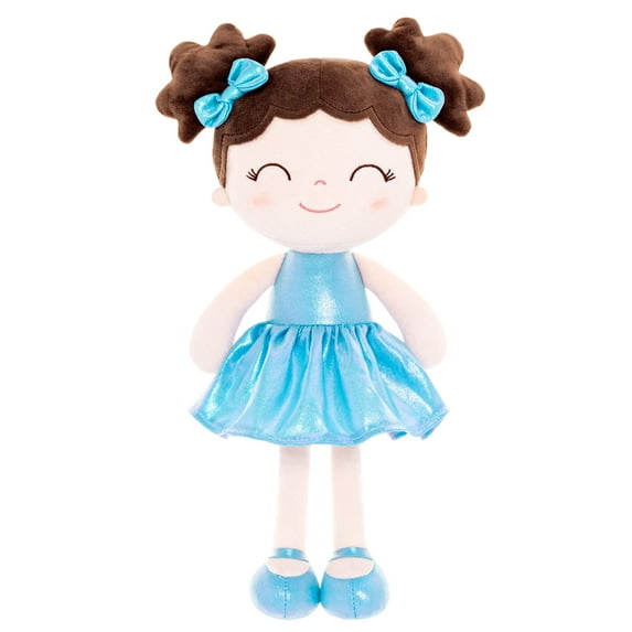 Gloveleya Soft Dolls Baby Girl Gifts Toddler Girls Doll Plush Baby Doll Fantasy Baby Toy Blue 12 inch
