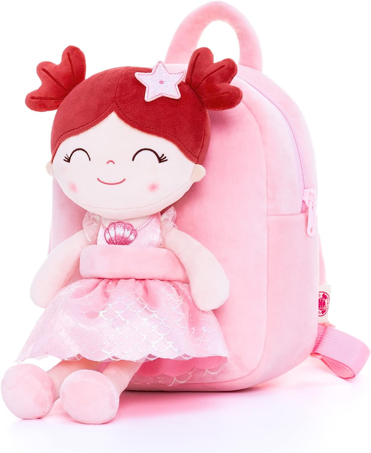 Gloveleya Toddler Backpack Kids Backpack Toddler Girl Backpacks Kindergarten Soft Plush Doll Bag