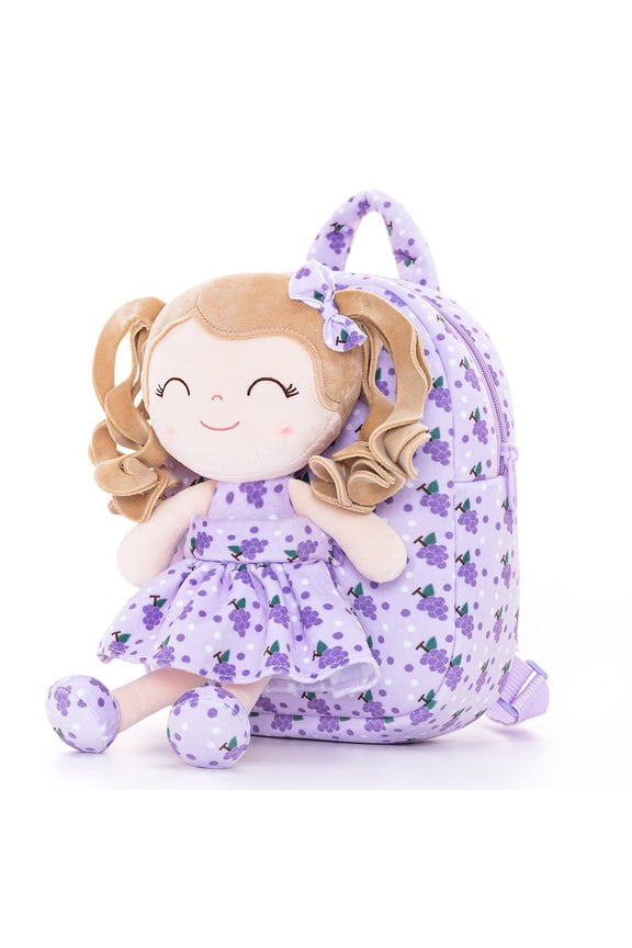 Toddler Kids Doll Girls Gift Soft Dolls Pocket Fruit Series Grape 9"