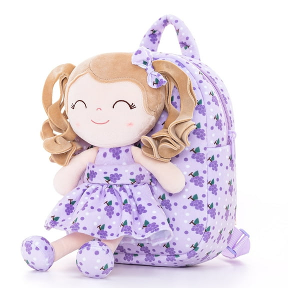 Gloveleya Toddler Kids Doll Girls Gift Soft Dolls Pocket Fruit Series Grape 9"