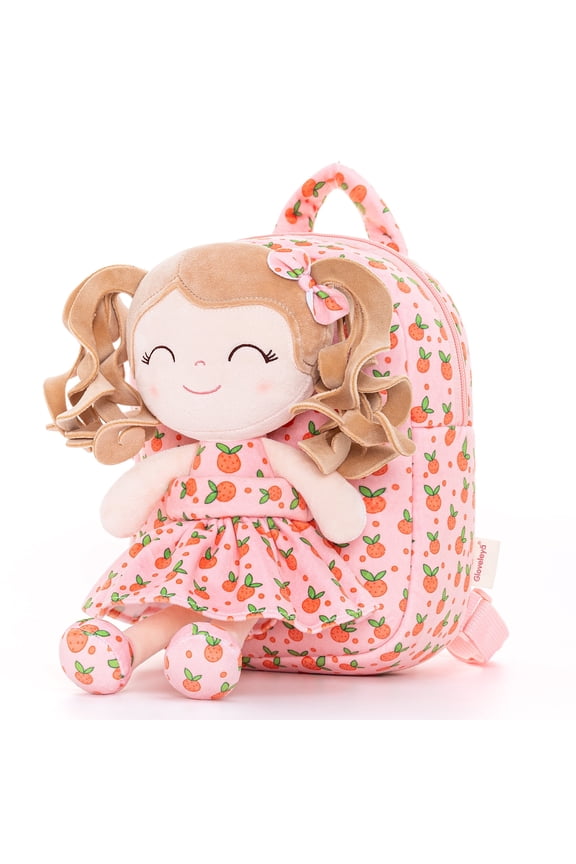 Toddler Kids Doll Girls GIfts Soft Curly Hair Dolls Pocket Fruit Series Orange 9"