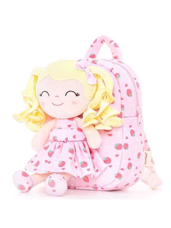 Toddler Kids Doll Girls Gifts Baby Girl Dolls Soft Curly Hair Dolls Pocket Fruit Series Strawberry 9"