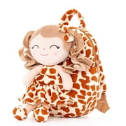 Gloveleya Toddler Kids Doll for Girls Soft Curly Hair Dolls Pocket Wild Animal Series Tanned Skin with Tiger Dress 9"