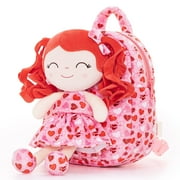 Gloveleya Toddler Stuffed Doll Gifts for Girl Soft Kindergarten Dolls Pocket Love Heart Series Red 9"