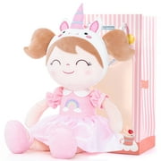 Gloveleya Unicorn Girl Gifts Plush Baby Dolls Soft Girls Toy Pink Unicorn Doll 15 Inches