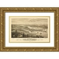 thumbnail image 1 of Glover 14x10 Gold Ornate Wood Framed with Double Matting Museum Art Print Titled - Olympia Washington - Glover 1879, 1 of 4