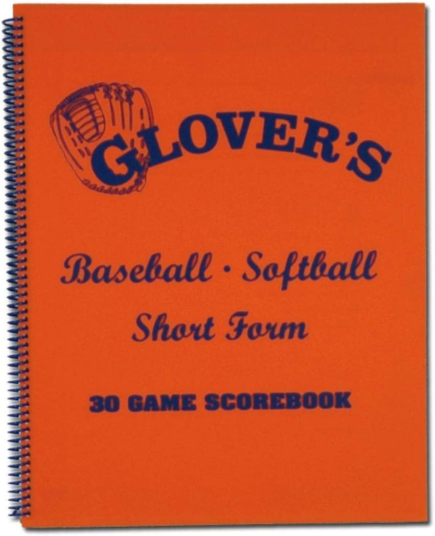 Glover's Scorebooks Short Form Baseball/Softball Scorebook 30 Games