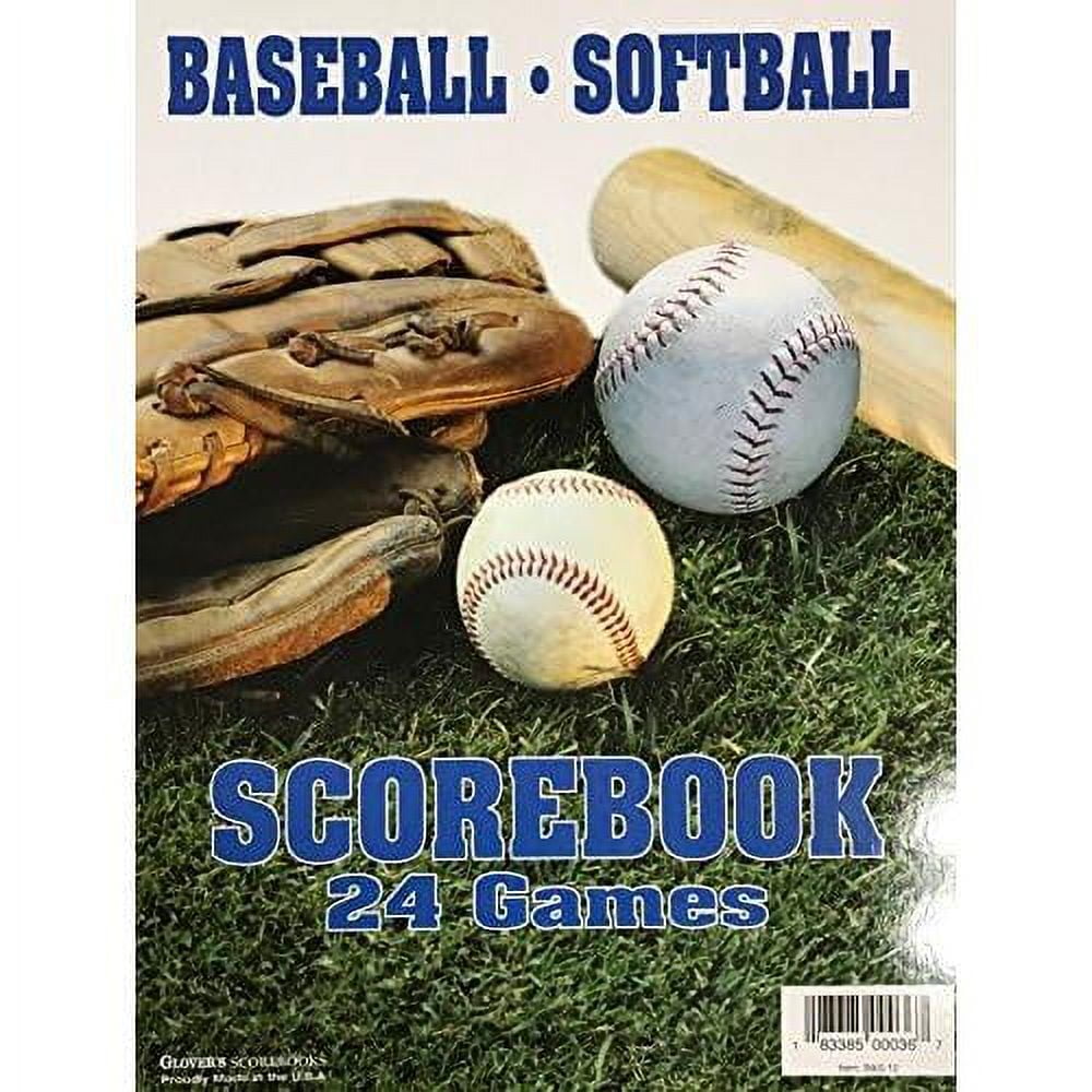 Glovers Baseball/Softball 24 Game Scorebook