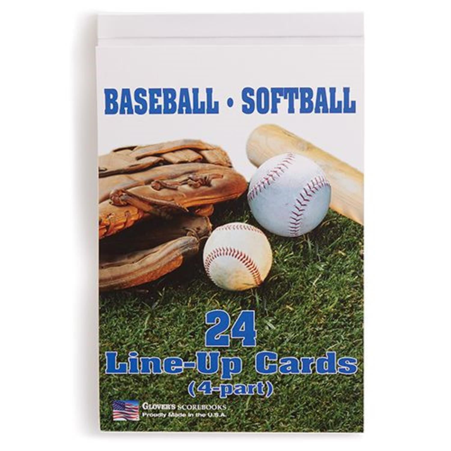 Glovers Baseball/Softball LineUp Card Booklet MCLINEUP