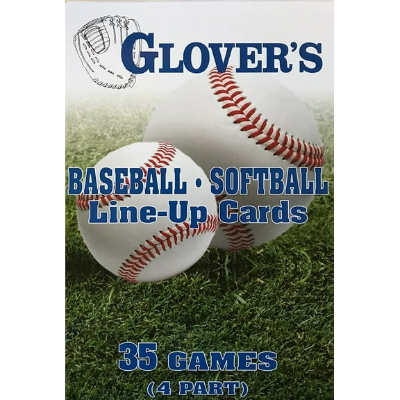 Glovers Scorebooks Baseball/Softball Line-Up Cards, Large (5.5X 8.5, 4 Part)