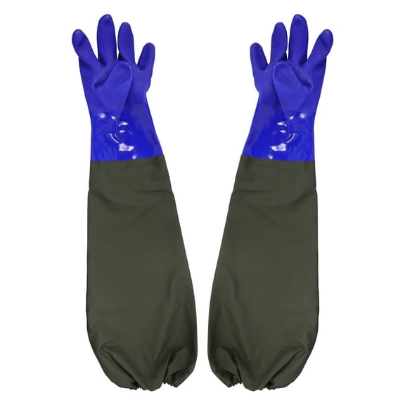 Gloves Aquarium Rubber Cleaning Waterproof Chemical Tank Pond Latex Resistant Duty Length Elbow Reusable Dishwasher