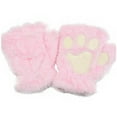 thumbnail image 1 of Gloves Cat'S Claw Plush Half-Finger Bear'S Paw Fingerless Cute Women'S Thick Halter Cartoon Warm Gloves, 1 of 5