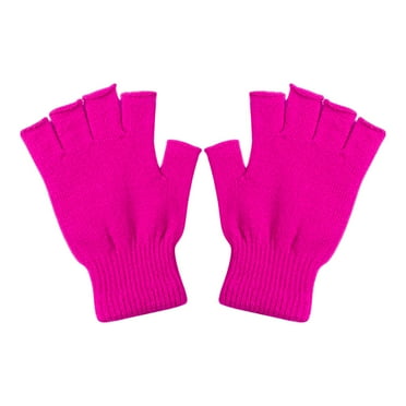 Gloves Clearance Ikeay Women Men Winter Warm Knitted Fingerless Half Finger Gloves Knit Mitten 1 Pair of Gloves