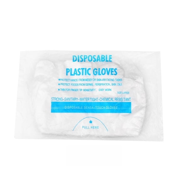 Gloves Disposible Transparent Disposable Gloves Plastic Waterproof Gloves for Kitchen Restaurant Fried Chicken BBQ Disposable