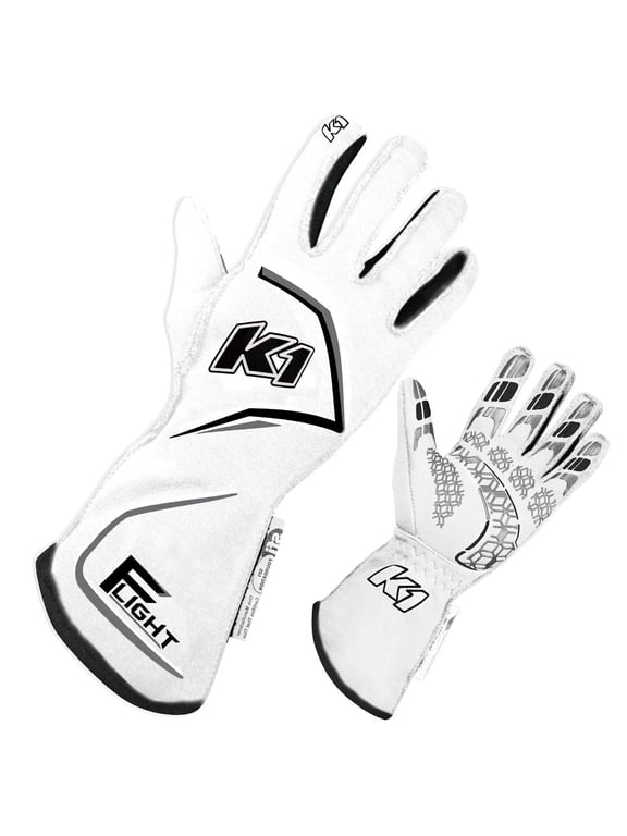 K1 Racegear Gloves Flight Large White