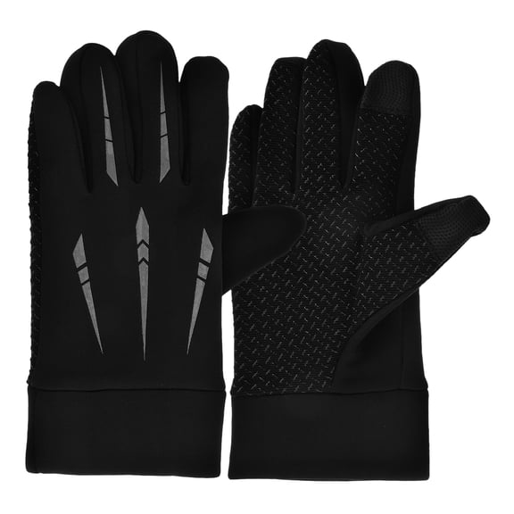 Amosfun Grey Waterproof Motorcycle Gloves for Riding Windproof Full Finger Gloves with Touchscreen Compatibility