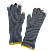 Gloves French Vintage Luxury Knit Gloves Women Full Finger Gloves with Decors on Finger