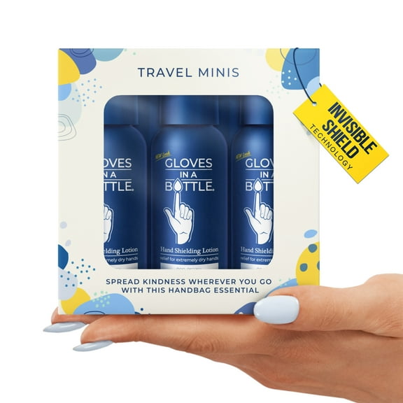 Gloves In A Bottle Shielding Lotion, Travel Minis Gift Set (3 pack 2 oz bottles)