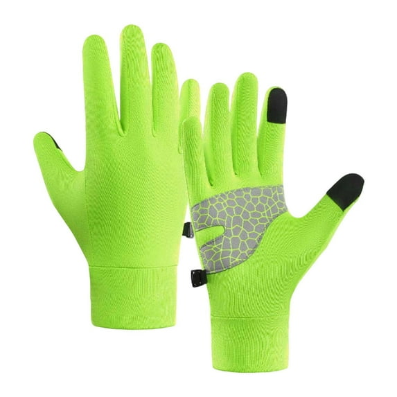 Gloves for Kids Fall Winter Unisex Kids Warm Lined Gloves Solid Color Screen Touch Compatible Outdoor Sports Running Cycling Handwear Toddler Girl Gloves Green 6 Years-8 Years