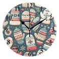 thumbnail image 1 of Gloves Leaves Black 10 inch Wall Clocks Non Ticking Easy to Read Battery Decorative for Home Bathroom Kitchen Bedroom Living Room, 1 of 8