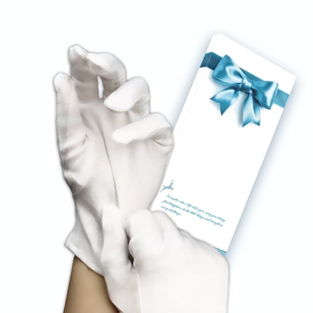 6 Pairs (12 Gloves) - Size XL - Gloves Legend 100% Cotton White Gloves For Work Safety Jewelry Coin Art Handling Inspection For Men with Elegant Gift Box