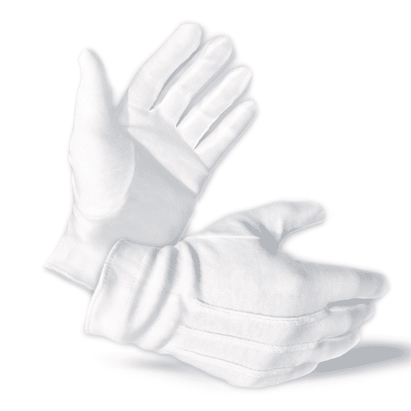 Gloves Legend - XL - 1 Pair (2 Gloves) 100% Cotton White Parade Formal Dress Gloves For Men