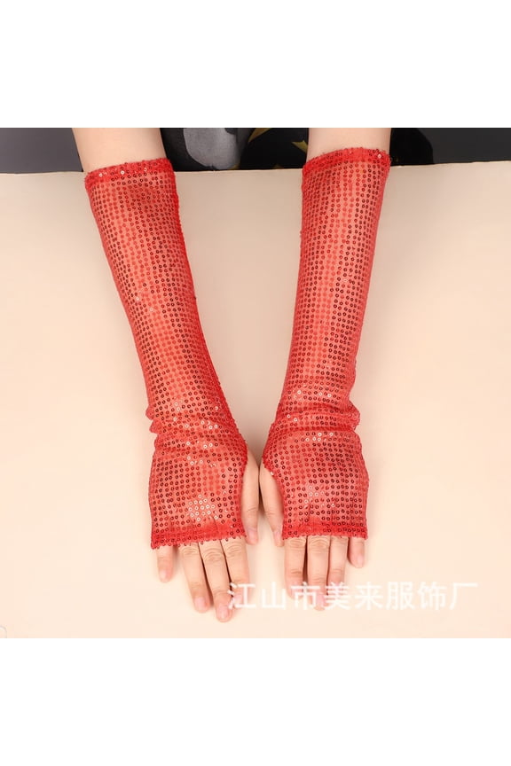 Gloves, Sparkly Glitter Fishnet Gloves, Long Mesh Arm Sleeve Tulle Gloves, Party Gloves for Women, Halloween, Wedding, Evening Wear, Costume Accessory Baberdicy, Ideal for Women, Party-Goers