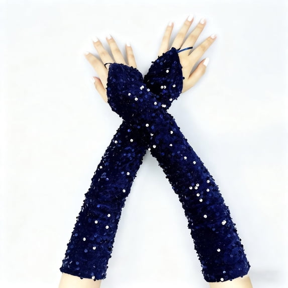 Gloves, Sparkly Sequin Long Gloves, Velvet Arm Sleeves Evening Gloves, Wedding Prom Gloves for Women, Formal Events, Party, Elegant & Glamorous Baberdicy, Ideal for Women