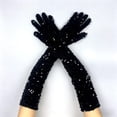 thumbnail image 1 of Gloves, Sparkly Sequin Long Gloves, Velvet Arm Sleeves Evening Gloves, Wedding Prom Gloves for Women, Formal Events, Party, Elegant & Glamorous Baberdicy, Ideal for Women, 1 of 4