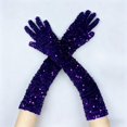 thumbnail image 1 of Gloves, Sparkly Sequin Long Gloves, Velvet Arm Sleeves Evening Gloves, Wedding Prom Gloves for Women, Formal Events, Party, Elegant & Glamorous Baberdicy, Ideal for Women, 1 of 4