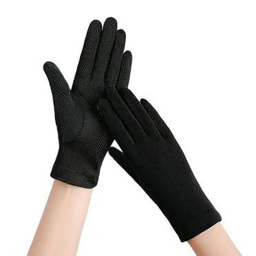 Gloves Sun Protection Women Driving Gloves Summer Sunblock Gloves for Driving Riding Outdoor-black