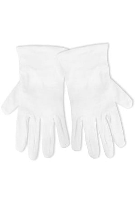 Gloves-Usher Solid White Cotton-Small