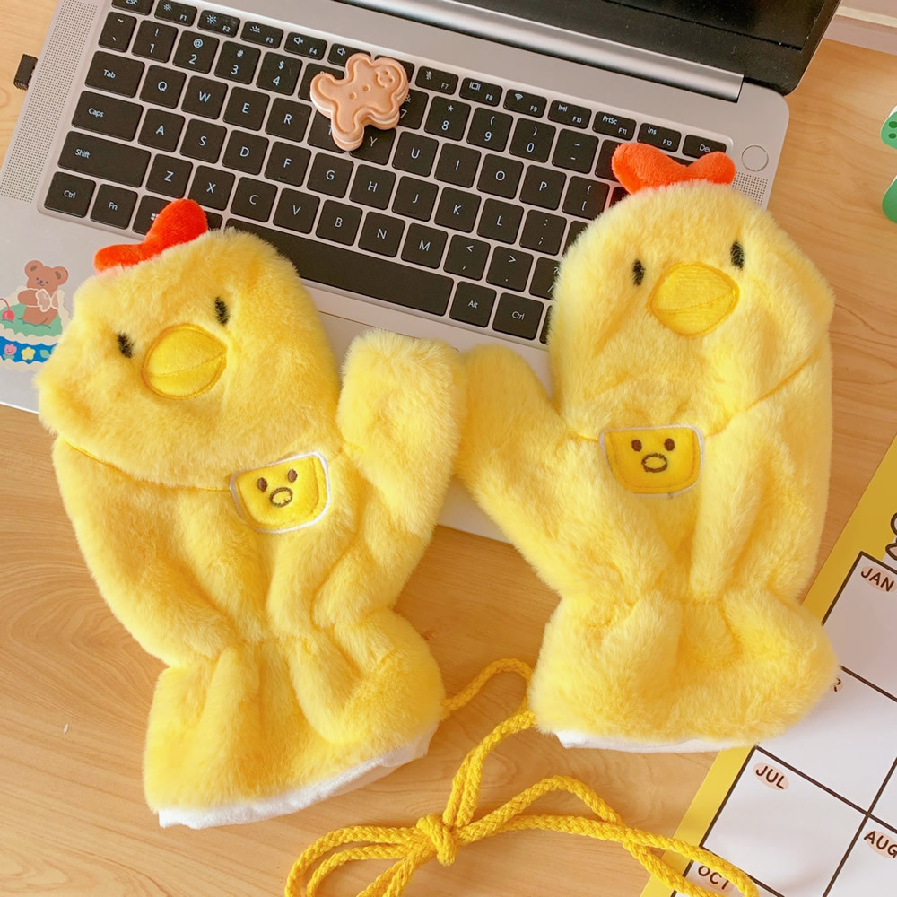 Babyhug Gloves With Bear Patch- Light Green