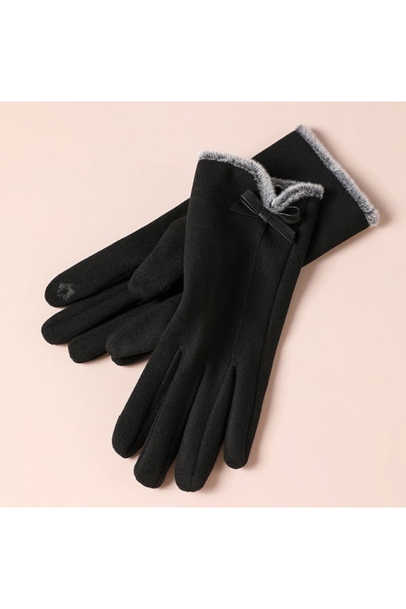 Gloves for Women Cold Weather New Reflective Zipper Gloves Thick Warm Windproof Men and Women Cycling Driving Car Skiing Outdoor Gloves Style B-151 Black One Size