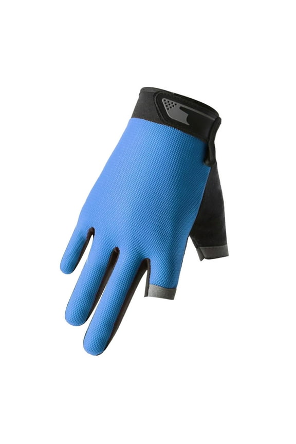 Gloves for Women Men Fishing Gloves Breathable Non Slip Half Finger/2 Finger Cut Sun Gloves Wicking Wear Fishing Gear Gloves for Fishing Cycling Boating Surfing Hiking Blue One Size