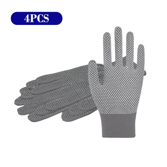 Gloves for Work Nylon Dot Shaped Anti Slip Gloves, Suitable for Gardening, Rock Climbing, And Packaging Work, Worn In Dots, Anti-Static And Breathable Labor Protection Gloves 2 Pairs