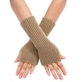 thumbnail image 1 of Gloves for Men and Women Gloves for Cold Weather Ladies Warm Knit Fingerless Gloves Convertible Mittens Fashion Flowers, 1 of 6