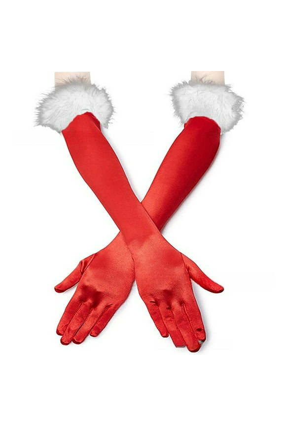 Gloves for Men and Women Winter Clothing Women's Long Opera Party 1920s Satin Tea Party Gloves Stretch Gloves Feather Gloves